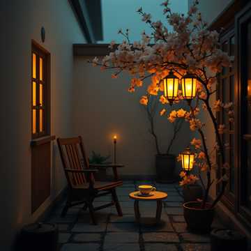 月亮照着小院子