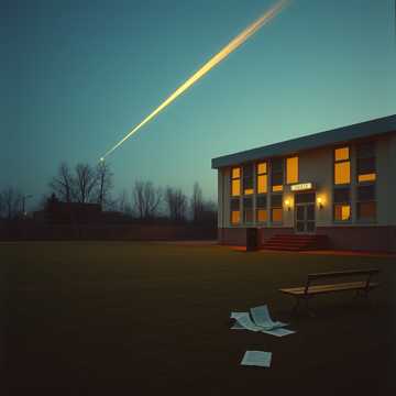 流星划过的电校夜