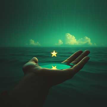 绿海里的小星星